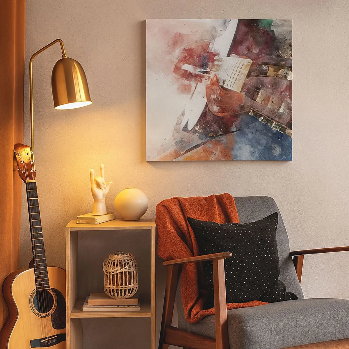 Cuadro sobre lienzo - Impresión de Imagen - ¿Y qué opinas? - 30x30 cm