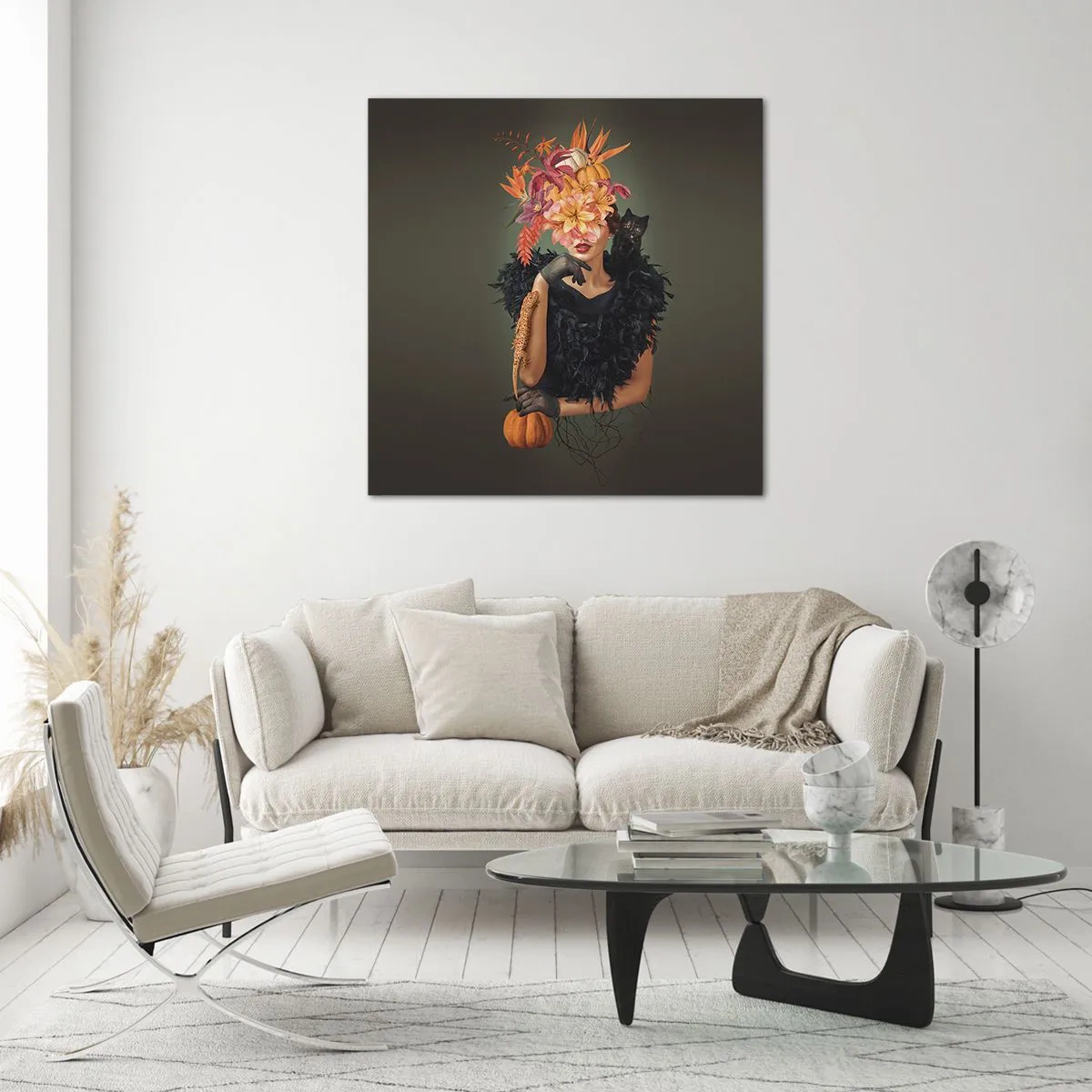 Cuadro sobre vidrio - Impresiones sobre Vidrio - Hechizo de bruja - 40x40 cm