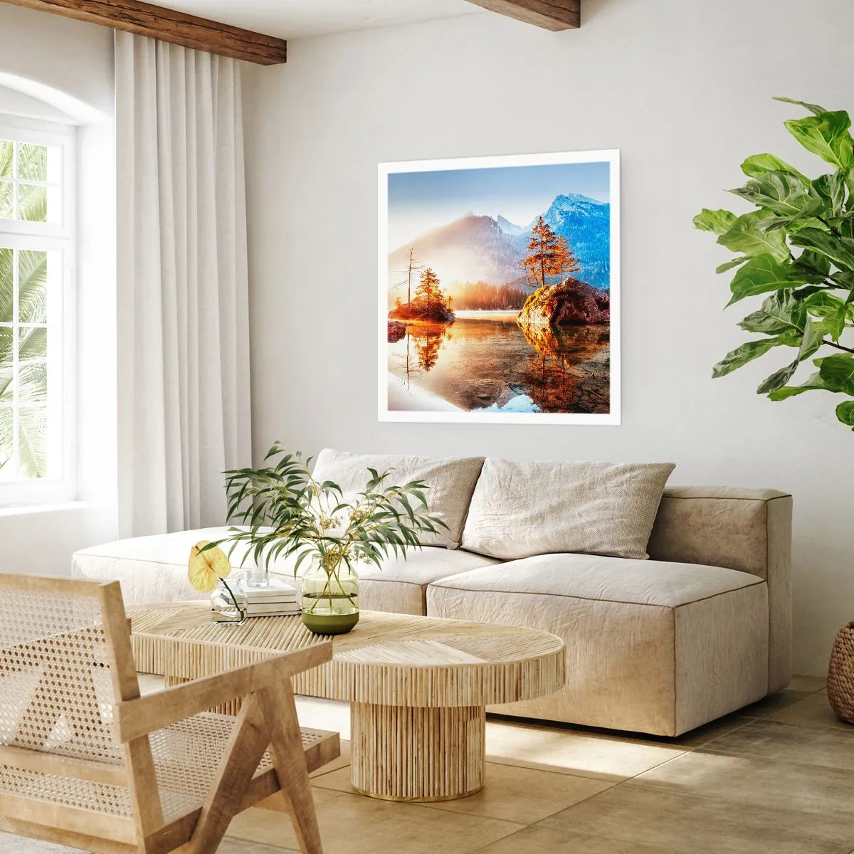 Póster - La naturaleza bajo la luz - 60x60 cm