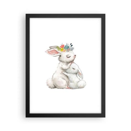 Póster en marco negro - En ningún lugar mejor que con mamá - 30x40 cm