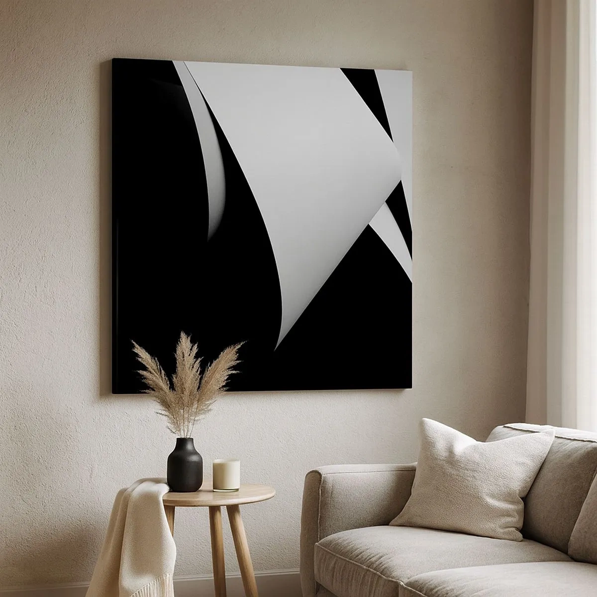 Cuadro sobre lienzo - Impresión de Imagen - Planos de luz desde las profundidades de la sombra - 30x30 cm