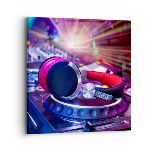 Cuadro sobre lienzo - Impresión de Imagen - Empieza la fiesta - 30x30 cm