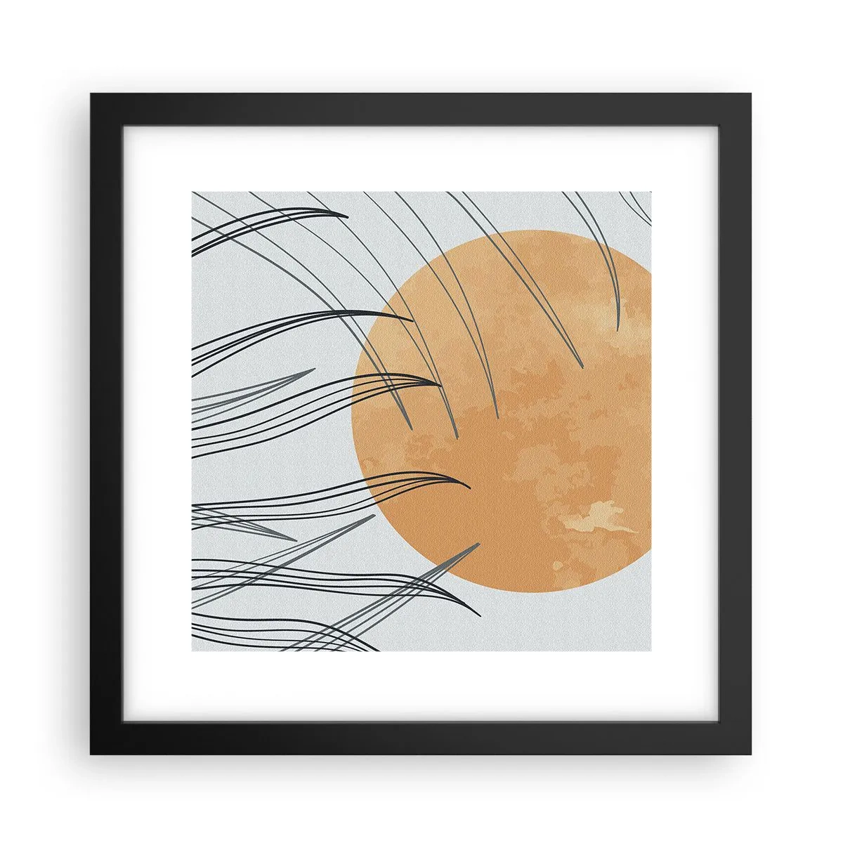 Póster en marco negro - Siempre hacia el sol - 30x30 cm