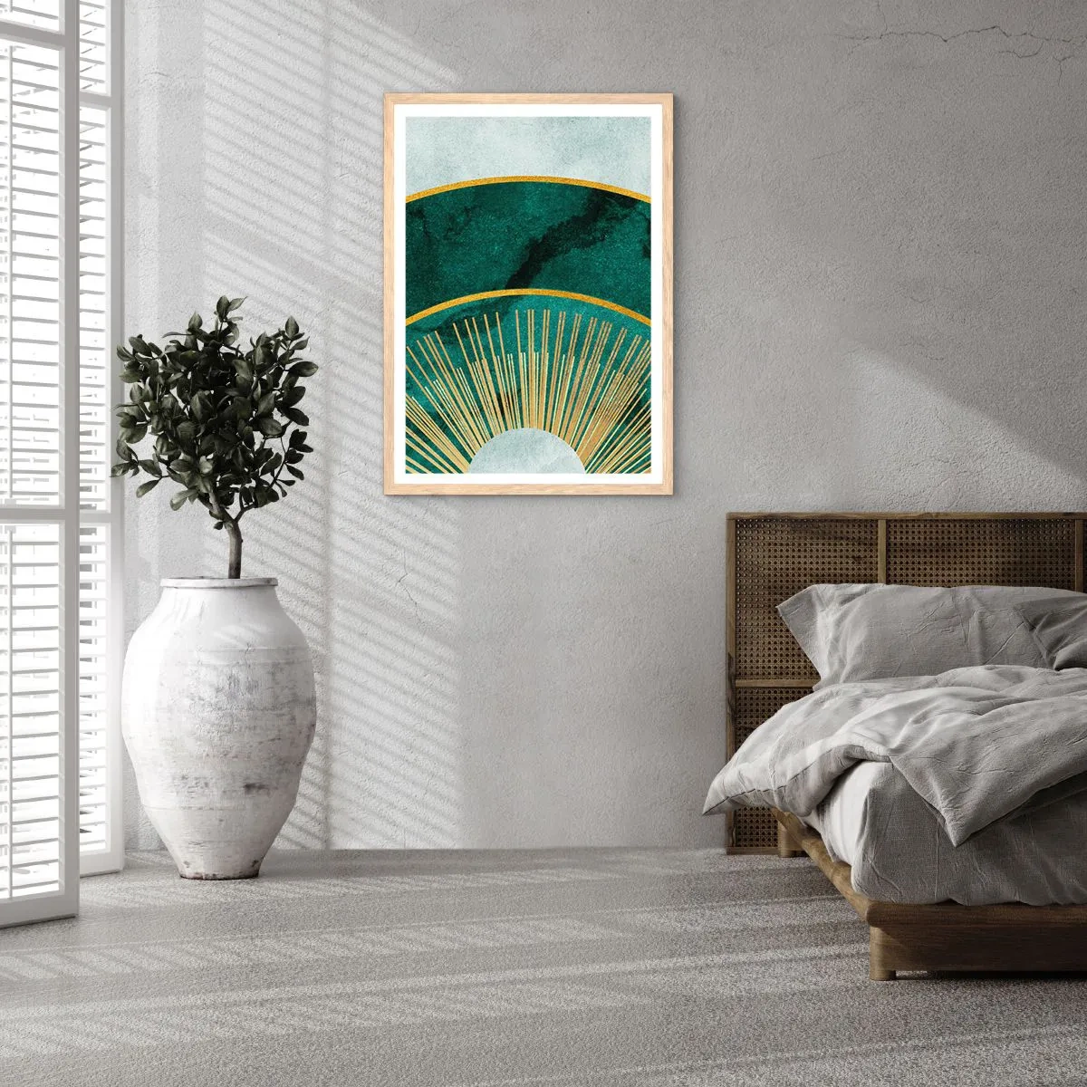 Póster en marco roble claro - Un sistema solar diferente - 40x50 cm