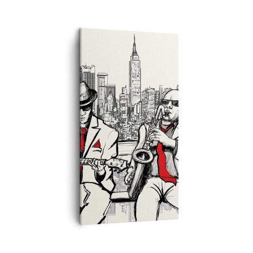 Cuadro sobre lienzo - Impresión de Imagen - Improvisación en Nueva York - 45x80 cm