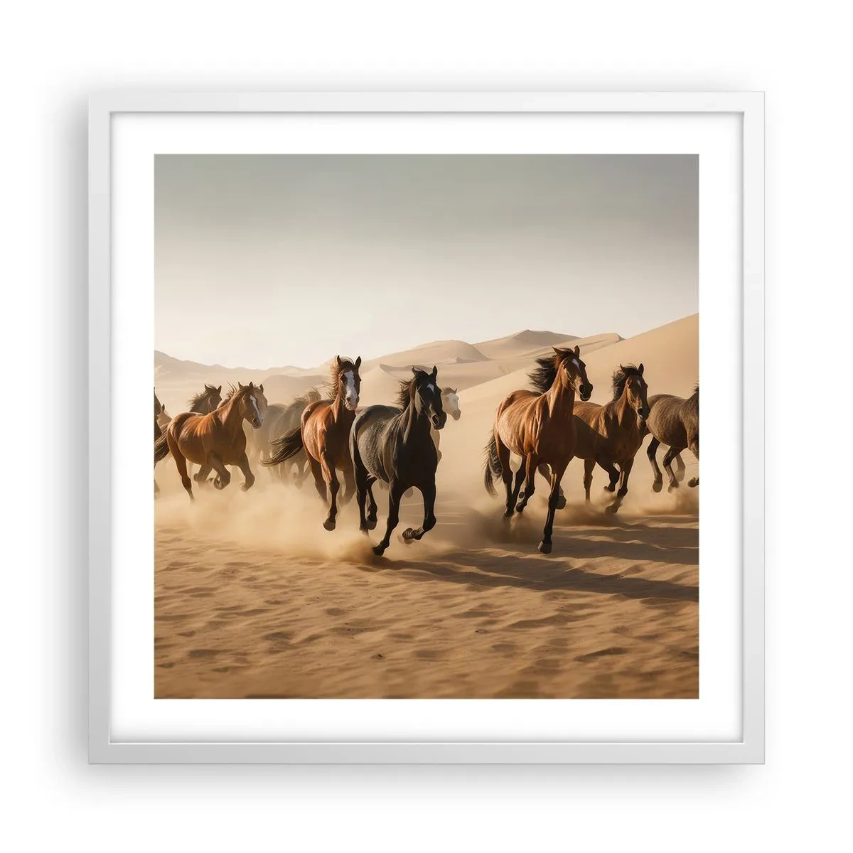 Póster en marco blanco - Libre como el viento - 50x50 cm