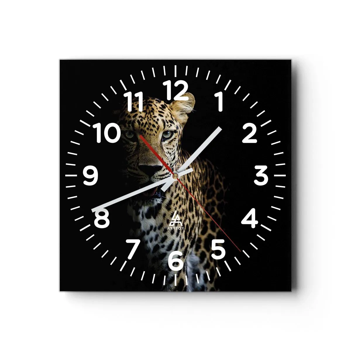 Reloj de pared - Reloj de vidrio - Belleza oscura - 30x30 cm