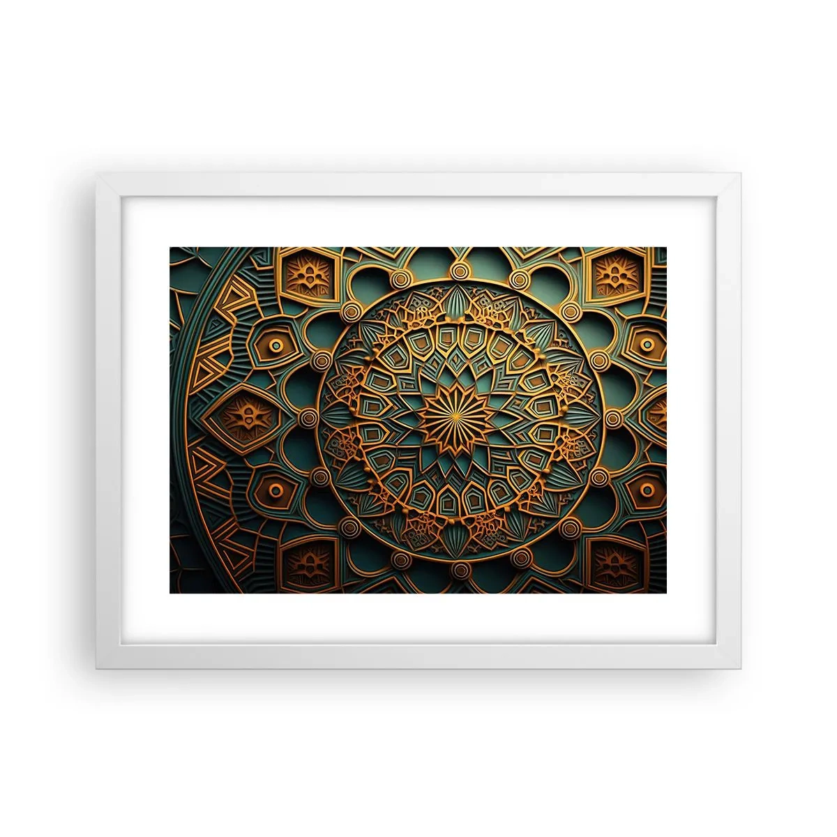 Póster en marco blanco - En un clima árabe - 40x30 cm