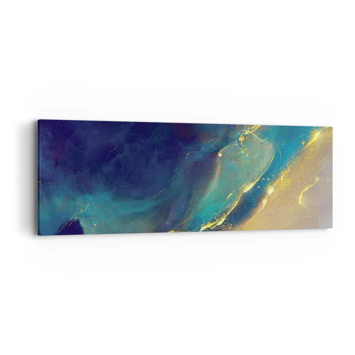 Cuadro sobre lienzo - Impresión de Imagen - Inundación dorada - 90x30 cm