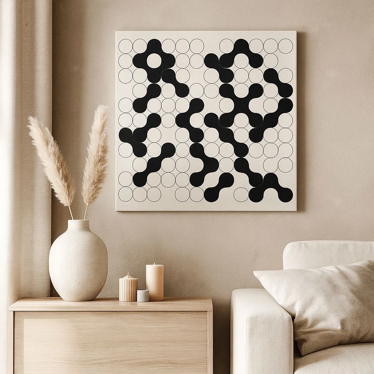 Cuadro sobre lienzo - Impresión de Imagen - Juego chino - una variación - 30x30 cm