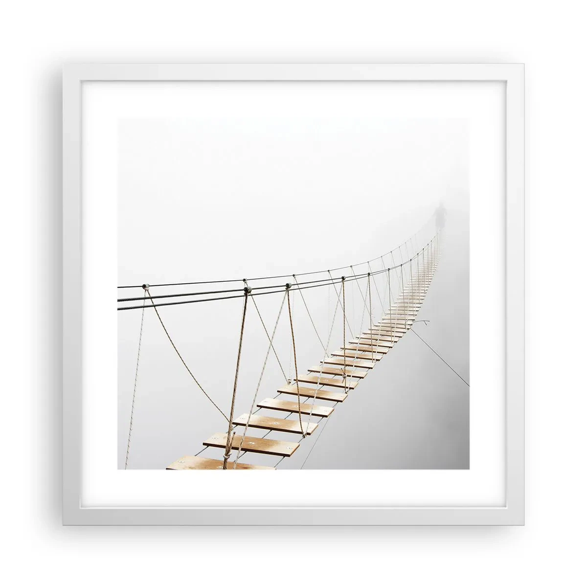 Póster en marco blanco - ¿Adónde le llevará? - 40x40 cm