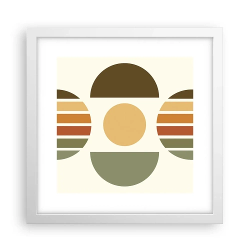 Póster en marco blanco - Los tonos de la tierra - 30x30 cm