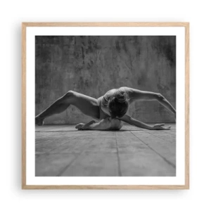 Póster en marco roble claro - Simetría encontrada - 60x60 cm