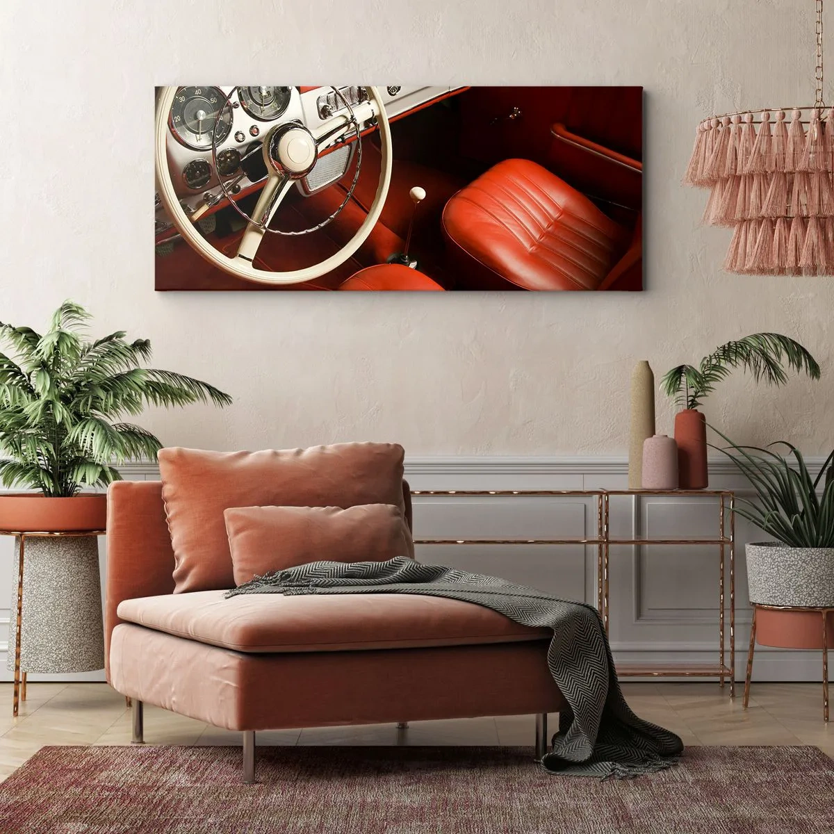 Cuadro sobre lienzo - Impresión de Imagen - Lujo vintage - 90x30 cm