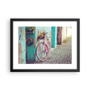 Póster en marco negro - Ahora mismo vuelvo - 40x30 cm