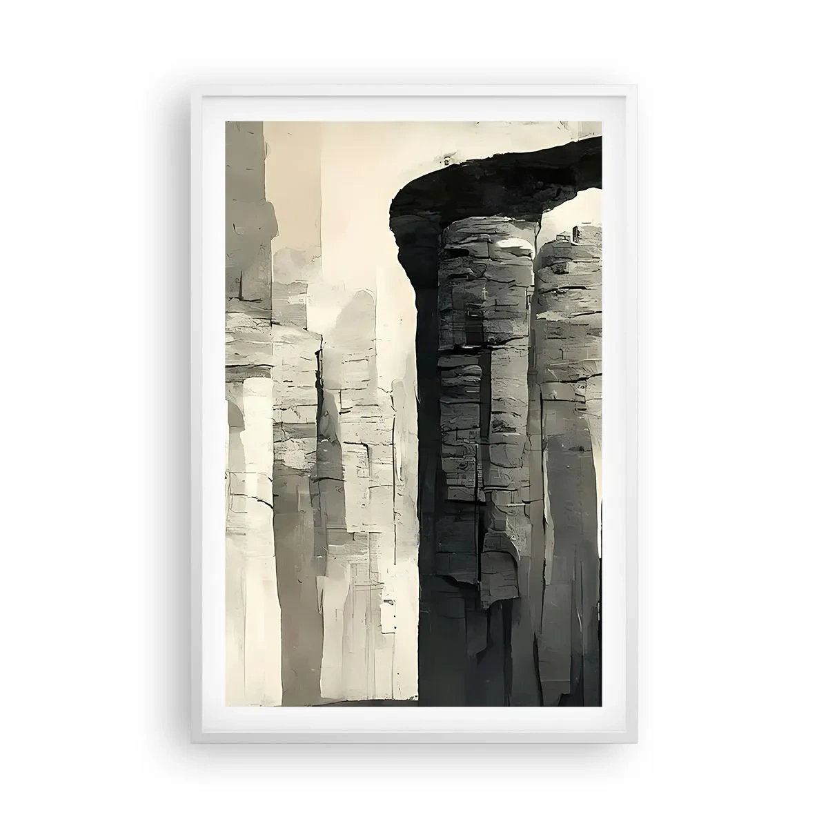 Póster en marco blanco - La majestuosidad de la antigüedad - 61x91 cm