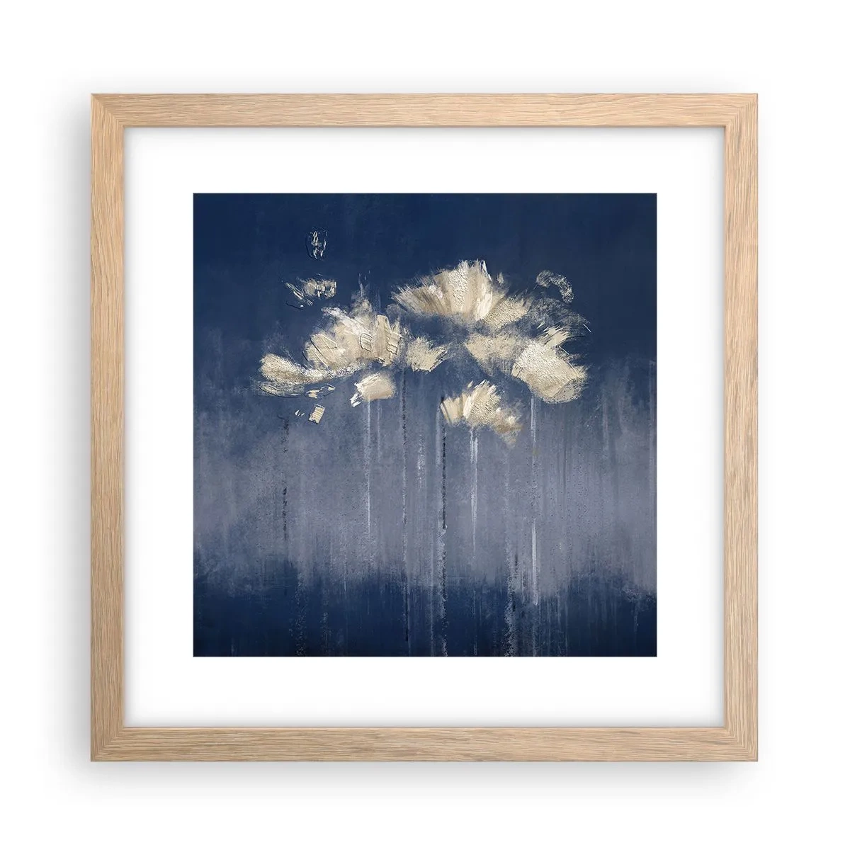 Póster en marco roble claro - Como pétalos al viento - 30x30 cm