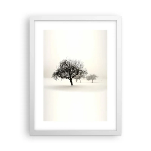 Póster en marco blanco - Sueño de invierno - 30x40 cm
