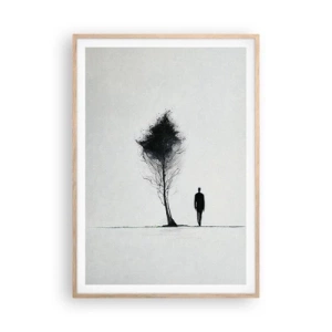 Póster en marco roble claro - Todos deambulamos alguna vez - 70x100 cm