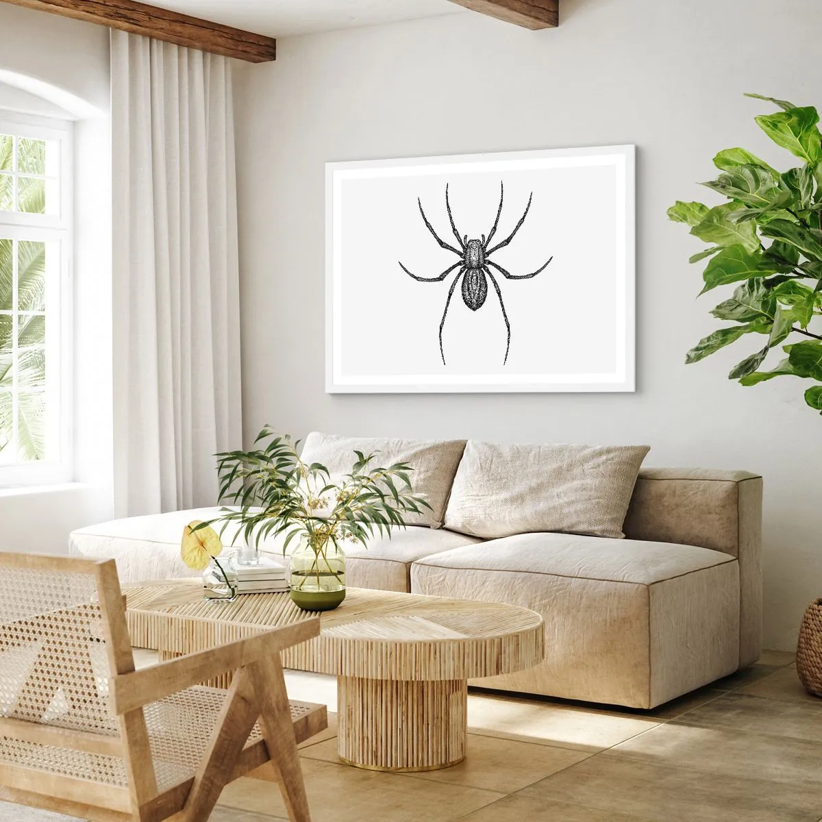 Póster en marco blanco - Precisión inquietante - 50x40 cm