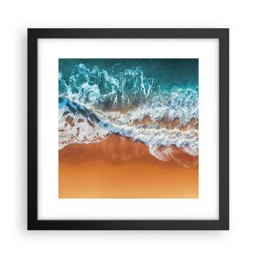 Póster en marco negro - Siempre a la par - 30x30 cm