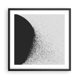 Póster en marco negro - El movimiento de las partículas - 50x50 cm