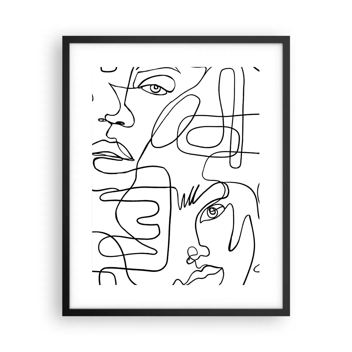 Póster en marco negro - Entre emociones enredadas - 40x50 cm