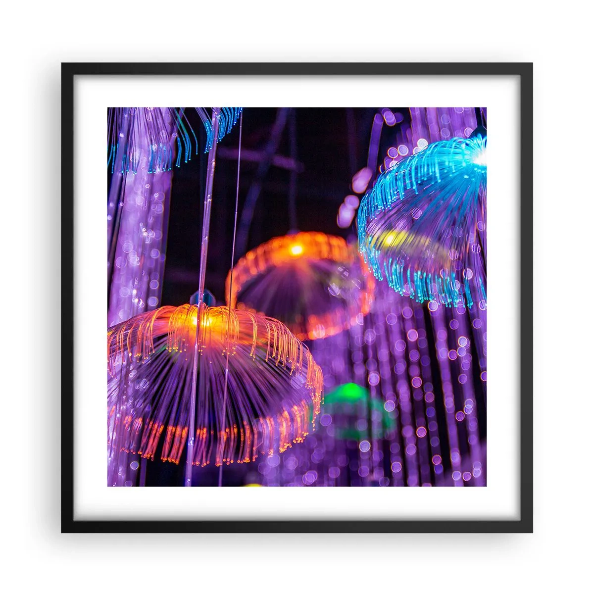 Póster en marco negro - Fuente luminosa - 50x50 cm