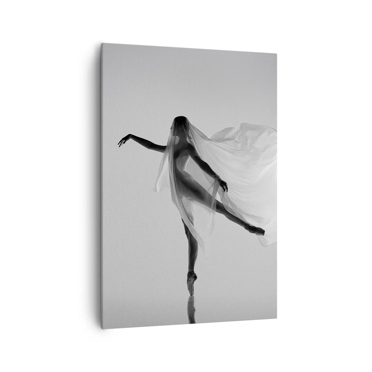 Cuadro sobre lienzo - Impresión de Imagen - Una bailarina en una pose etérea con tela fluida. - 70x100cm - Ligereza y gracia - Decoración de pared moderna para salón y dormitorio ARTTOR