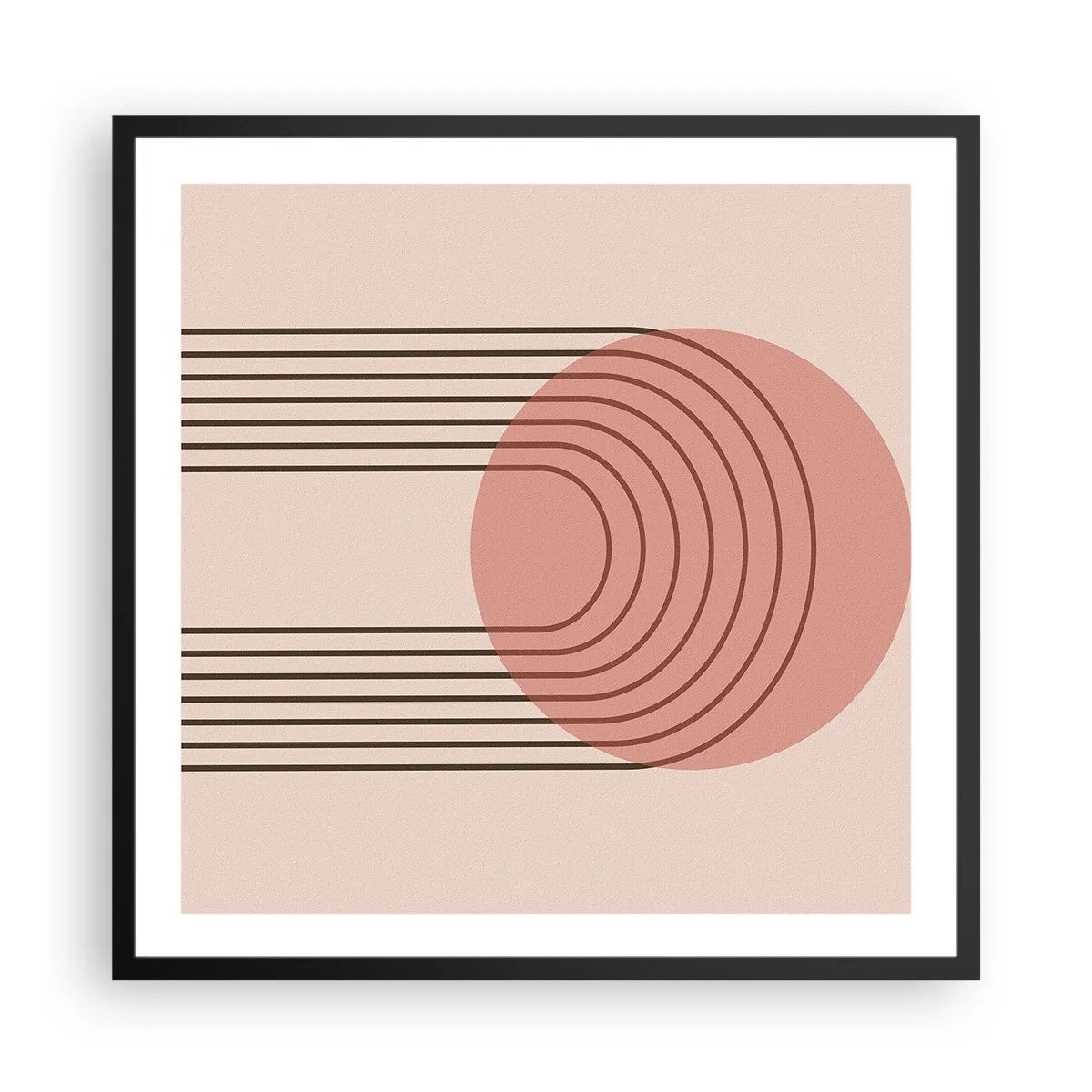 Póster en marco negro - Atracción irresistible - 60x60 cm