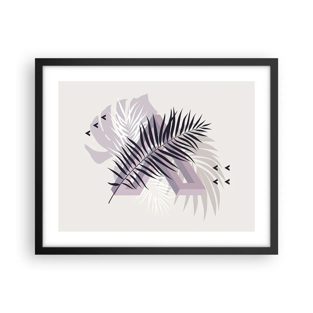 Póster en marco negro - La sombra de una sombra - 50x40 cm