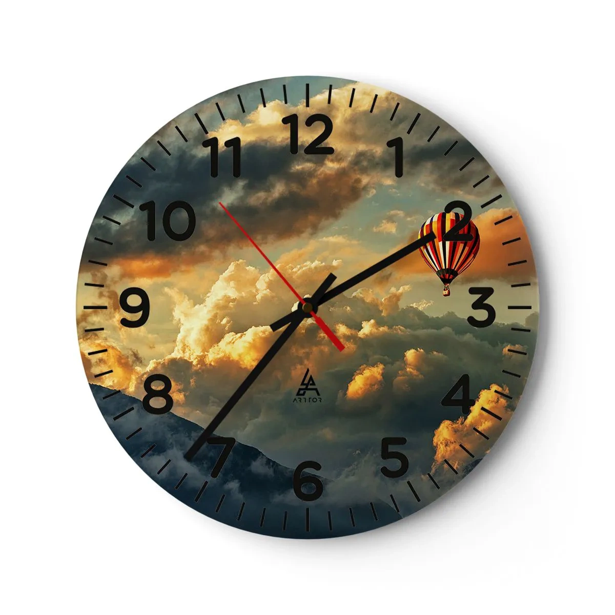 Reloj de pared - Reloj de vidrio - Vuelo porque quiero - 30x30 cm