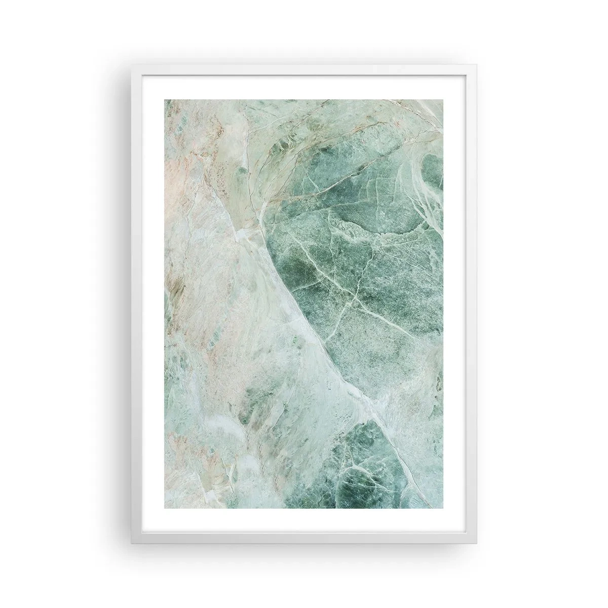Póster en marco blanco - El noble frescor de la piedra - 50x70 cm