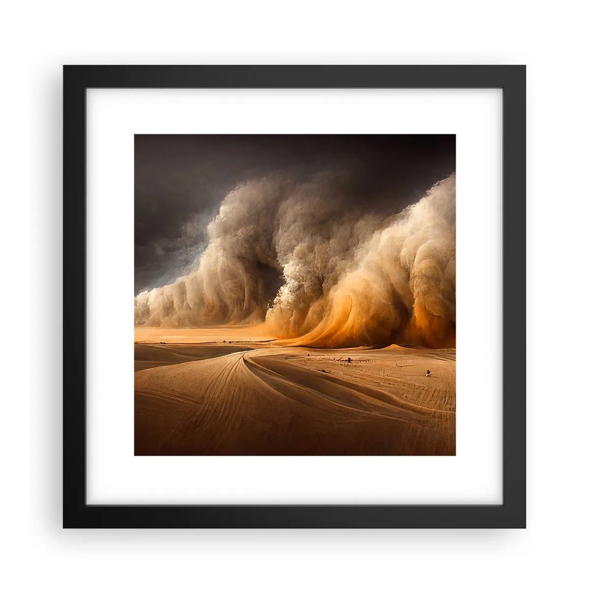 Póster en marco negro - Ira del desierto - 30x30 cm
