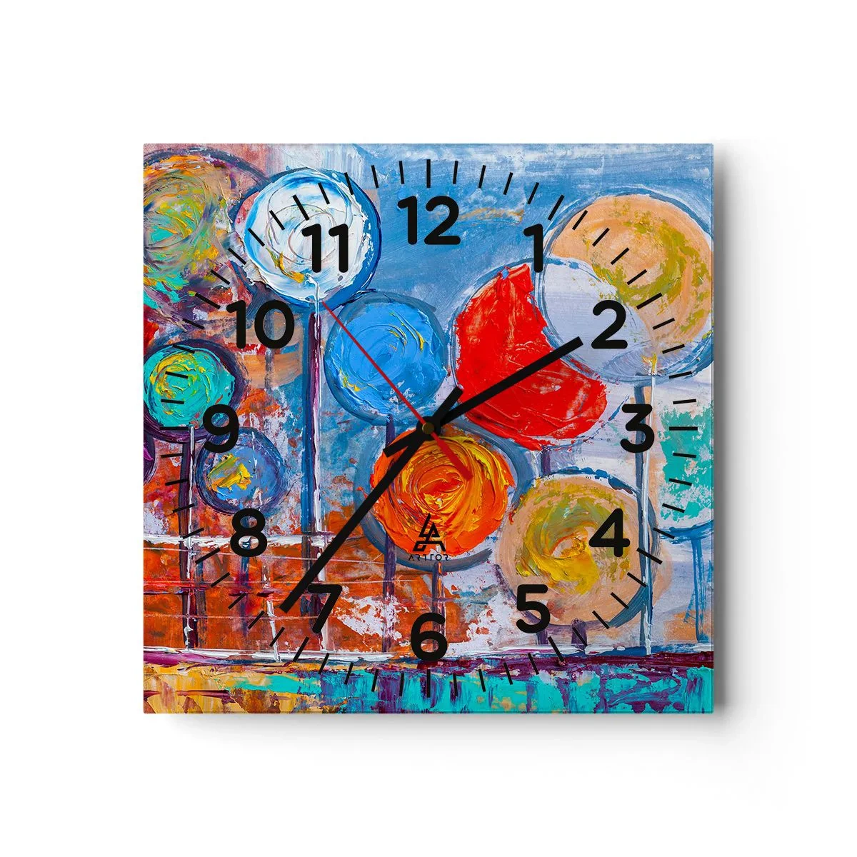 Reloj de pared - Reloj de vidrio - Milagros en un palo - 40x40 cm