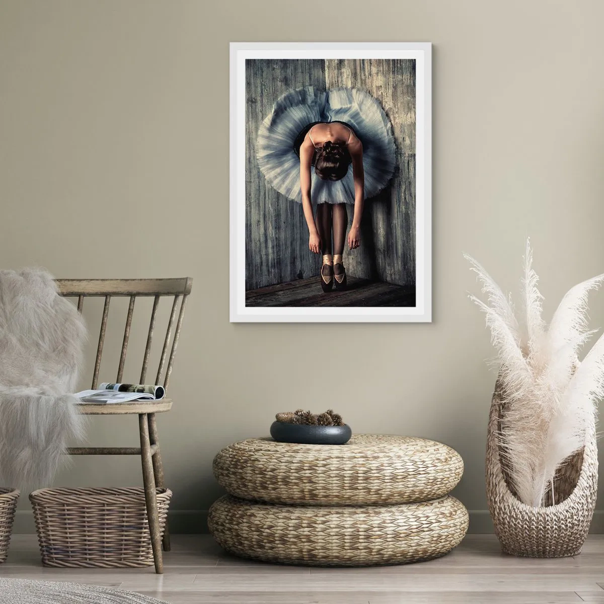 Póster en marco blanco - Cuando la música se detiene - 61x91 cm