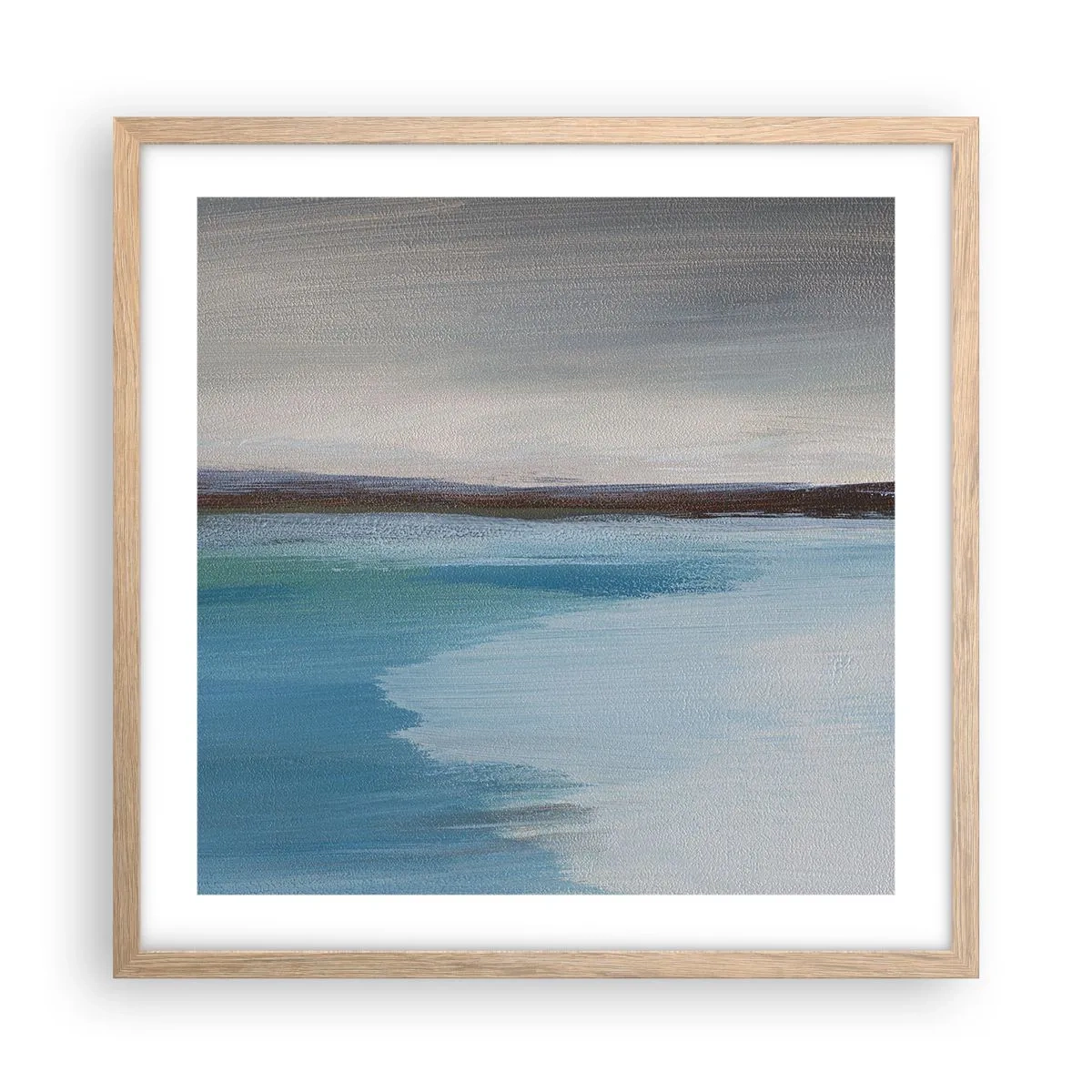 Póster en marco roble claro - Paisaje horizontal - 50x50 cm