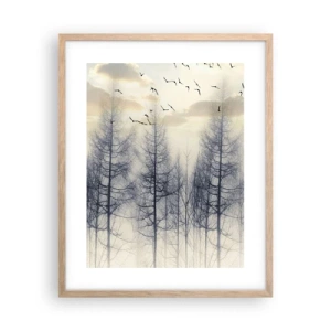 Póster en marco roble claro - Espíritus del bosque - 40x50 cm