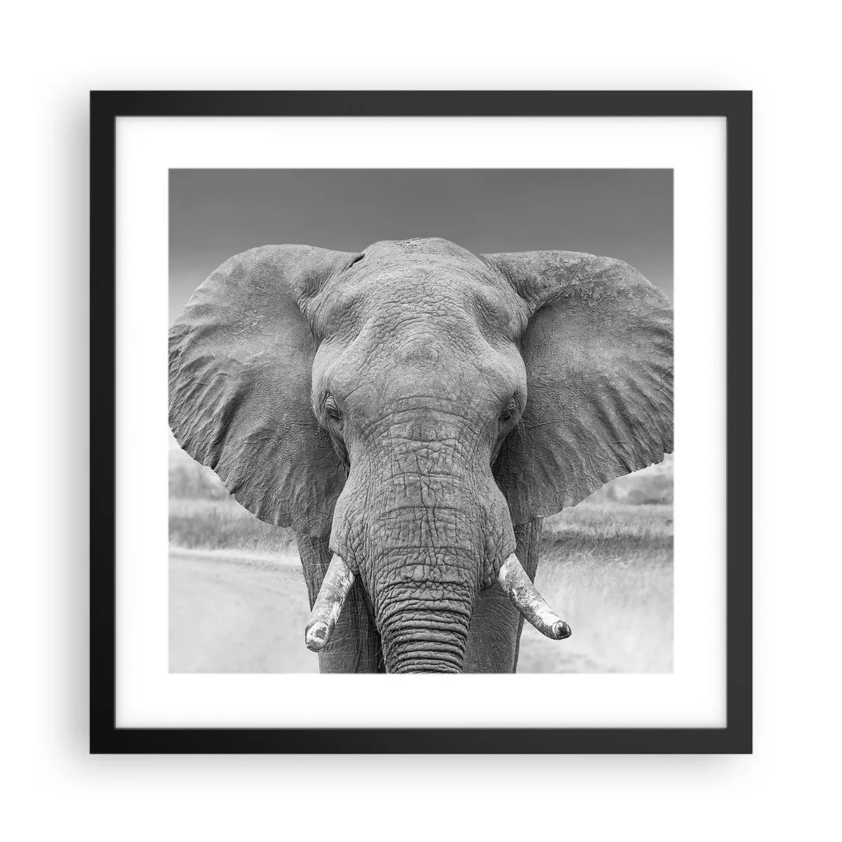 Póster en marco negro - Bienvenido a mi mundo - 40x40 cm