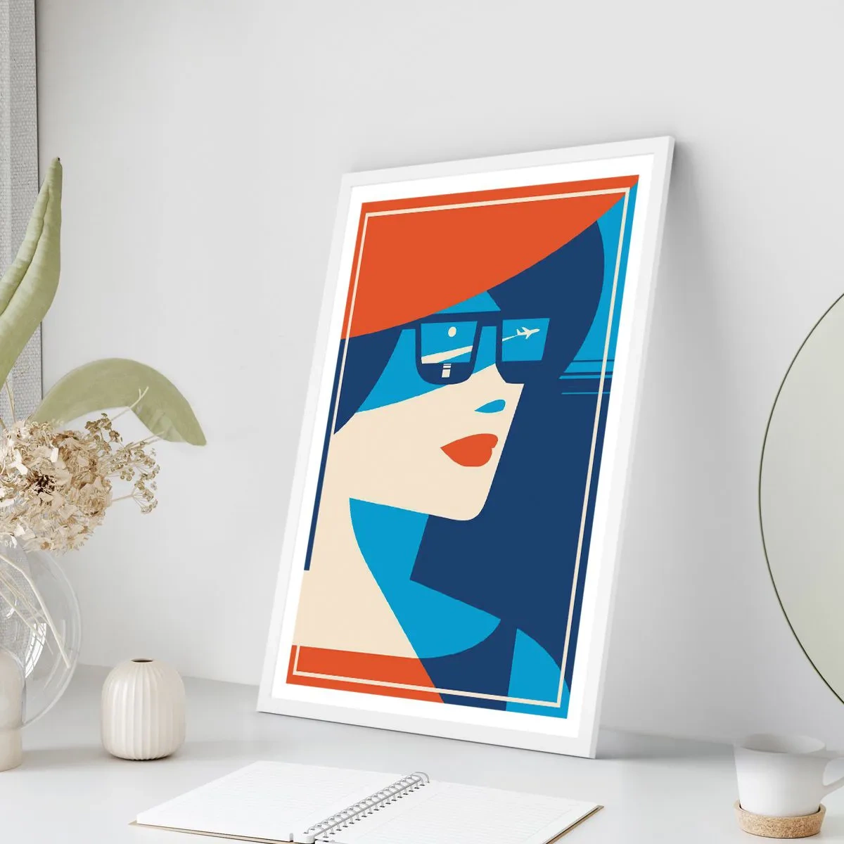Póster en marco blanco - Cartel de vacaciones - 30x40 cm