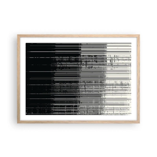 Póster en marco roble claro - Ondas y vibraciones - 70x50 cm
