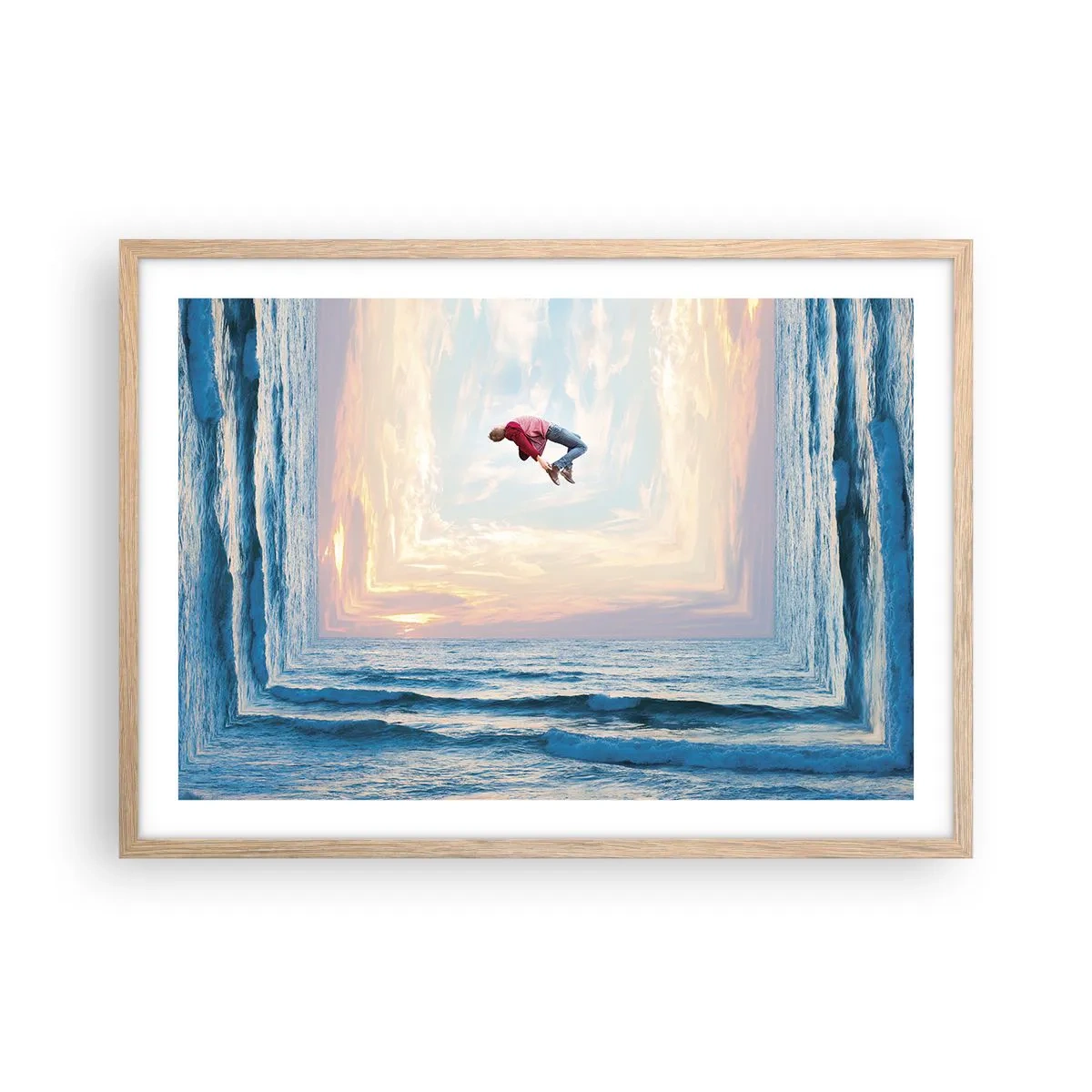 Póster en marco roble claro - A otra dimensión - 70x50 cm