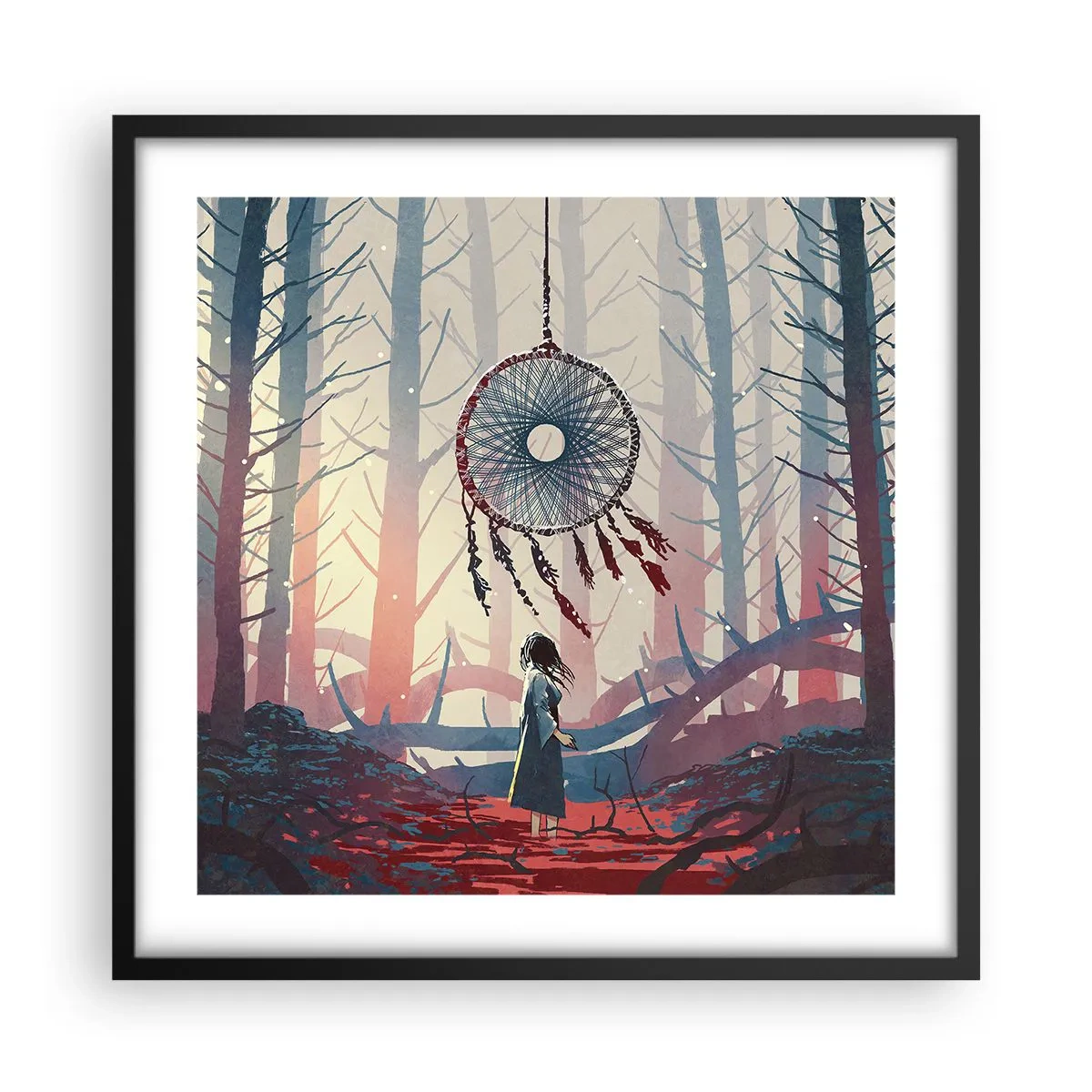 Póster en marco negro - El ritual secreto de la felicidad - 50x50 cm