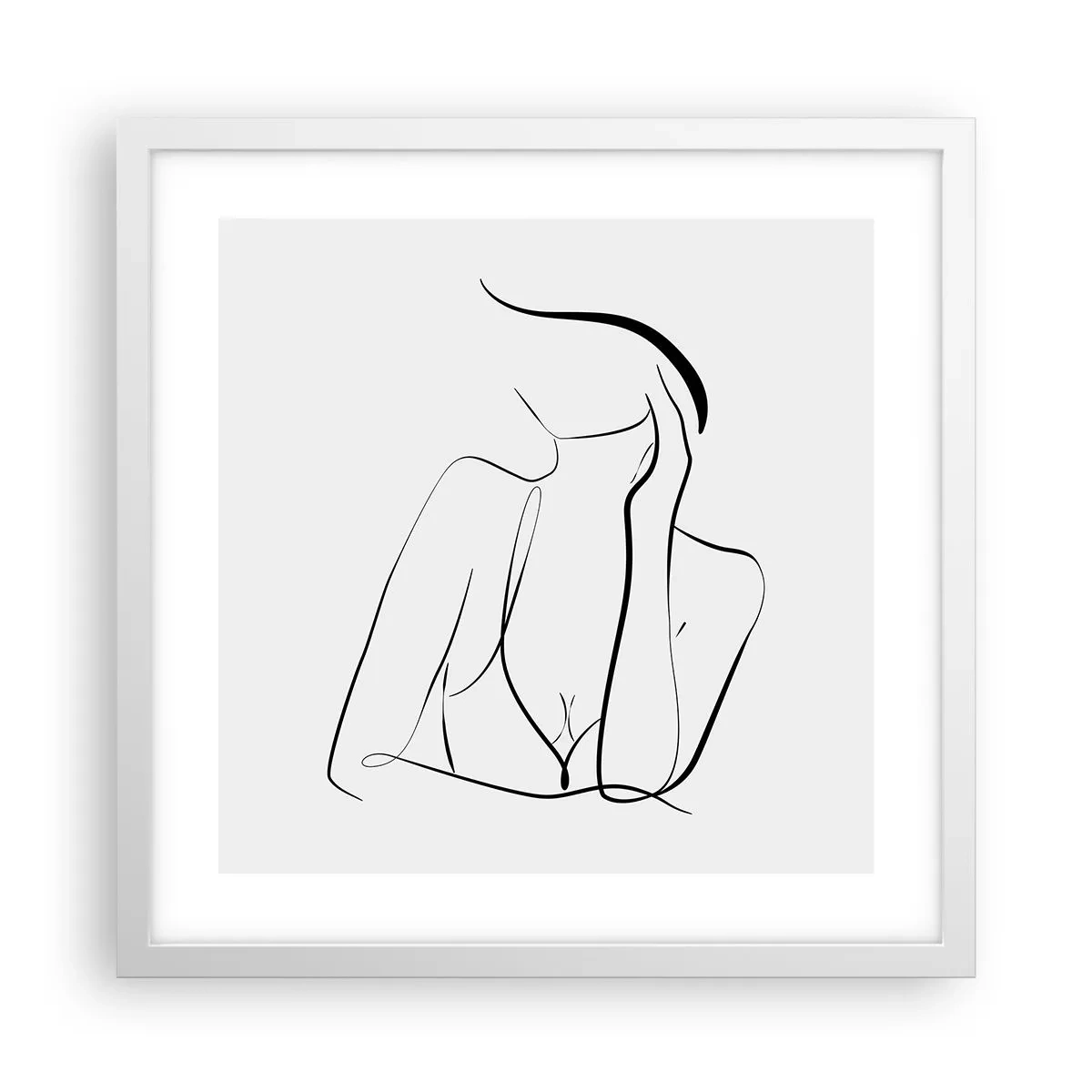 Póster en marco blanco - En la ola de sueños - 40x40 cm