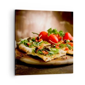 Cuadro sobre lienzo - Impresión de Imagen - Directamente del horno y del jardín - 60x60 cm