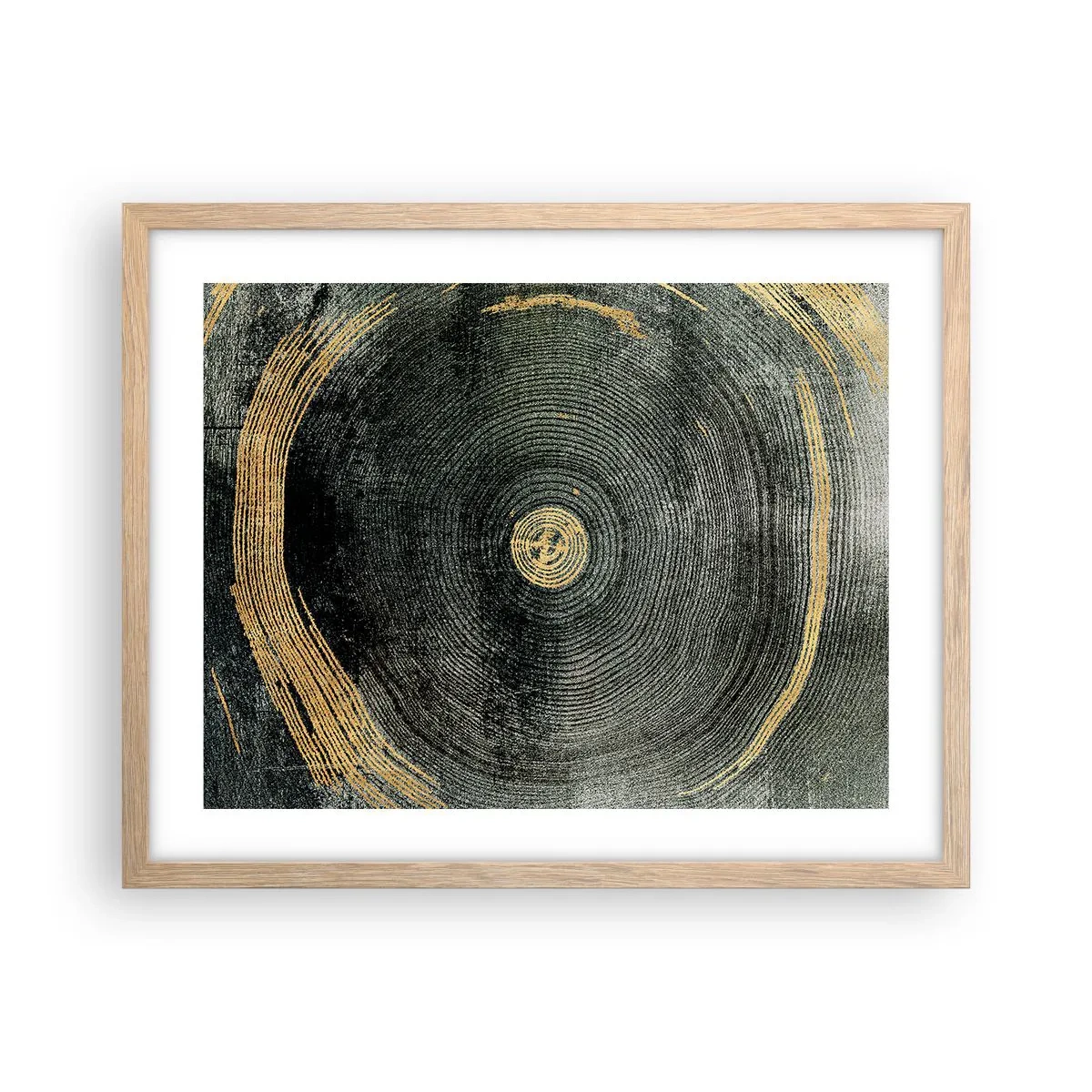 Póster en marco roble claro - Cambio y perpetuidad - 50x40 cm