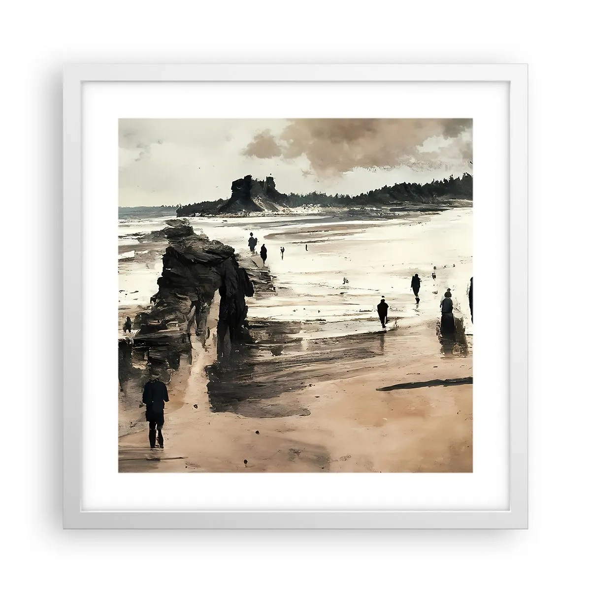 Póster en marco blanco - Un sueño evocado - 40x40 cm