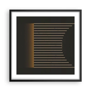 Póster en marco negro - Explorar la oscuridad - 50x50 cm