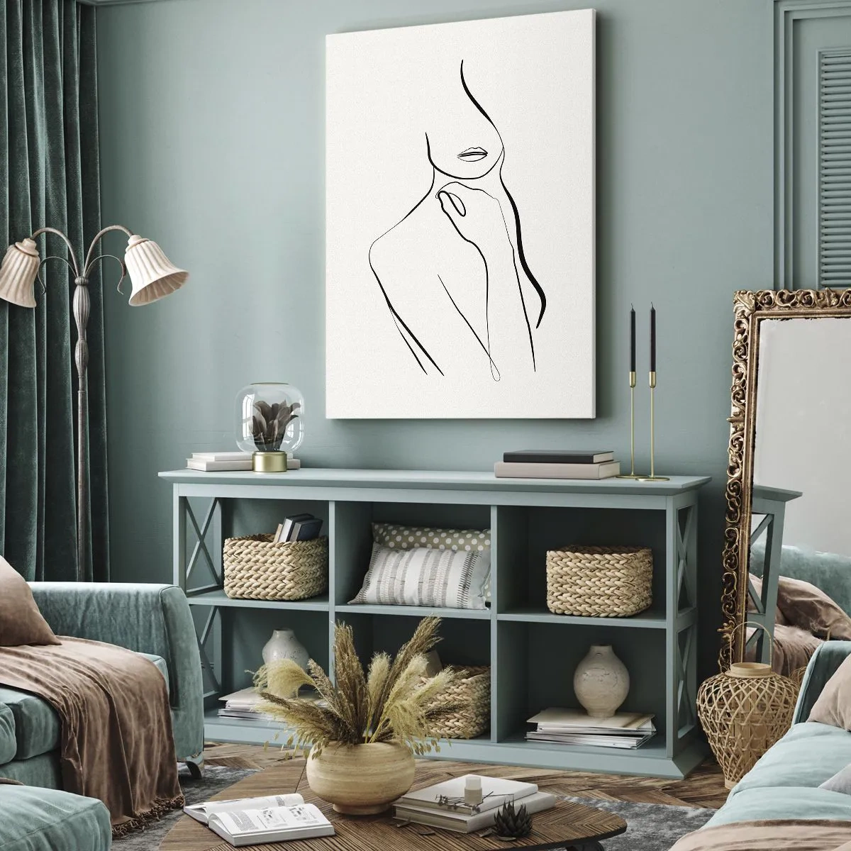 Cuadro sobre lienzo - Impresión de Imagen - Una ola de melancolía - 65x120 cm