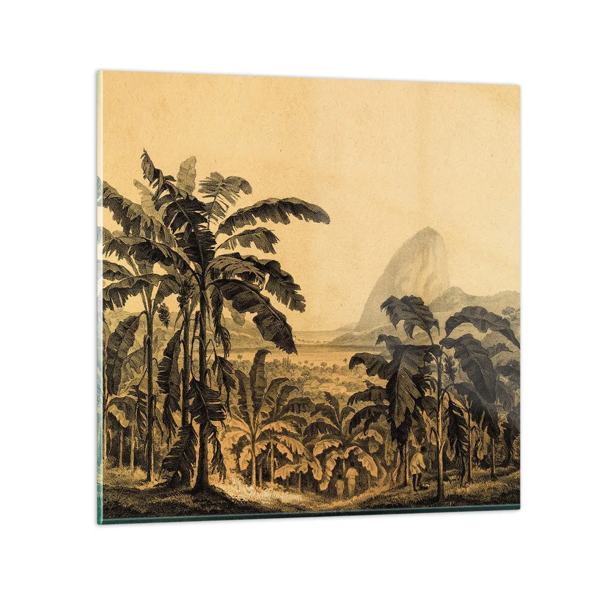 Cuadro sobre vidrio - Impresiones sobre Vidrio - En un ambiente colonial - 30x30 cm